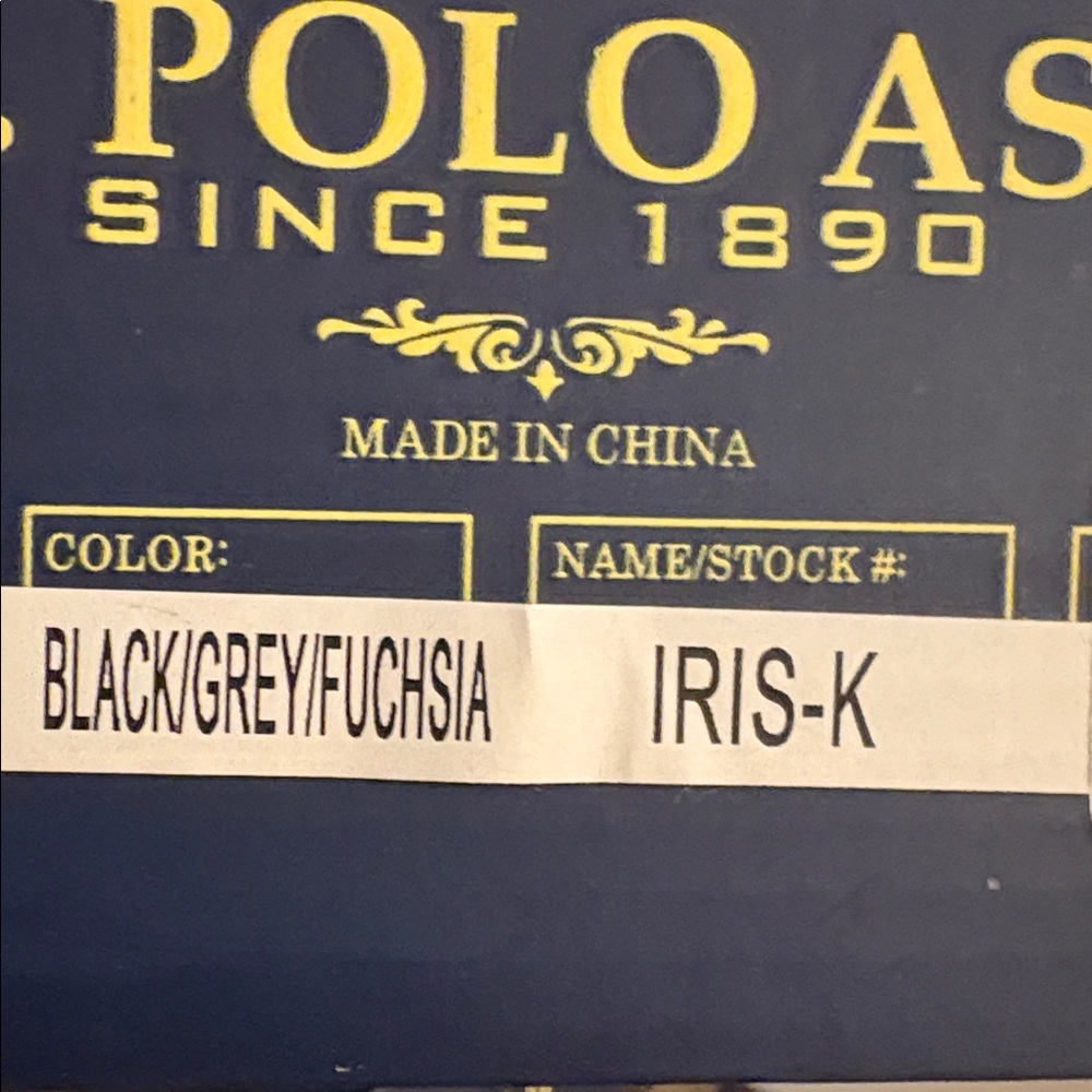 NIB [U.S. Polo Assn.] Iris Black/Grey/Fuchsia Athletic Comfort Sneakers Women’s - Picture 10 of 10
